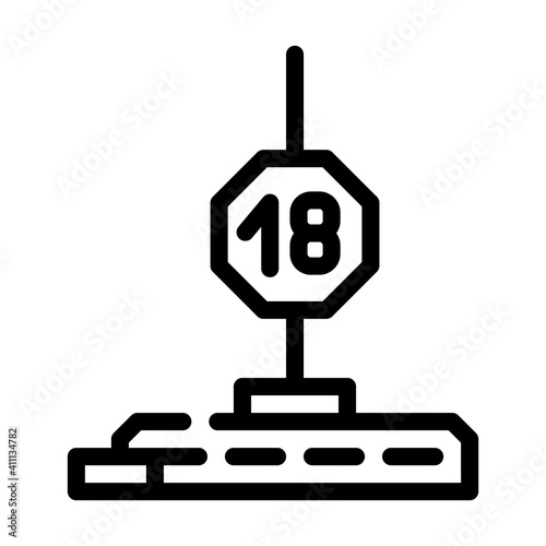 pylon for striptease line icon vector illustration