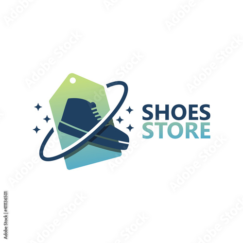 Shoes store logo template design