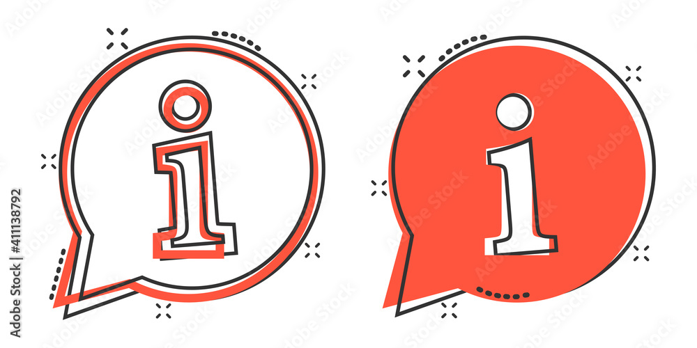 Information icon in comic style. FAQ help cartoon vector illustration on white isolated background. Helpdesk splash effect business concept. Information icon in comic style. FAQ help cartoon vector illustration on white isolated background. Helpdesk splash effect business concept.