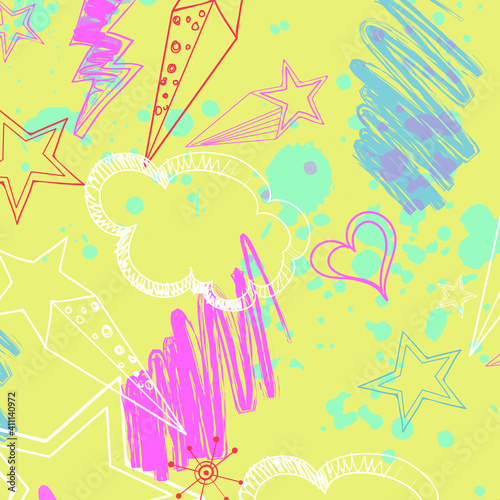 Rainbows pattern, for wrapping paper, greeting cards, posters, invitation