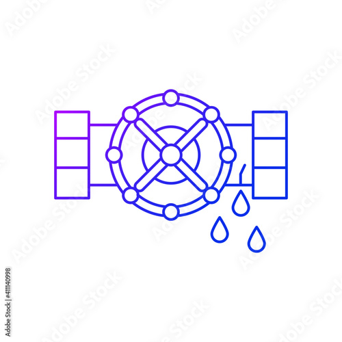 Icon of leaking water valve