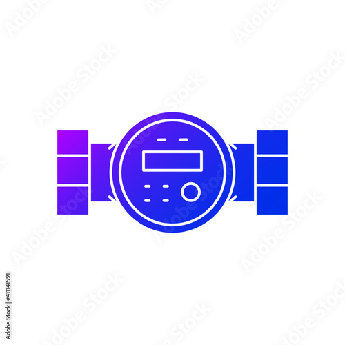 Water flow meter icon