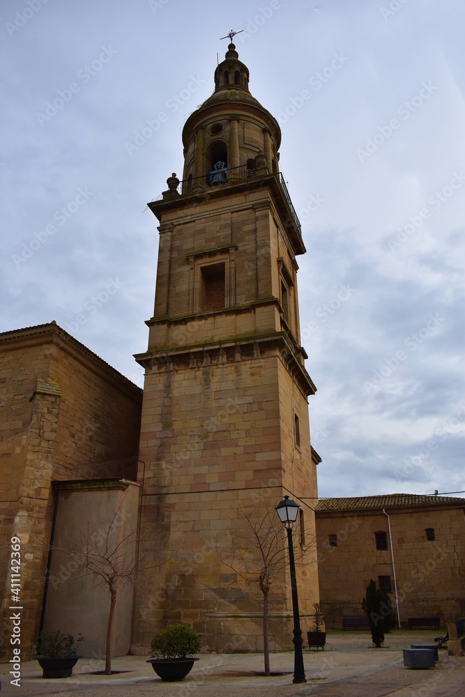 Church of the village of Mendavia in Navarra, Spain