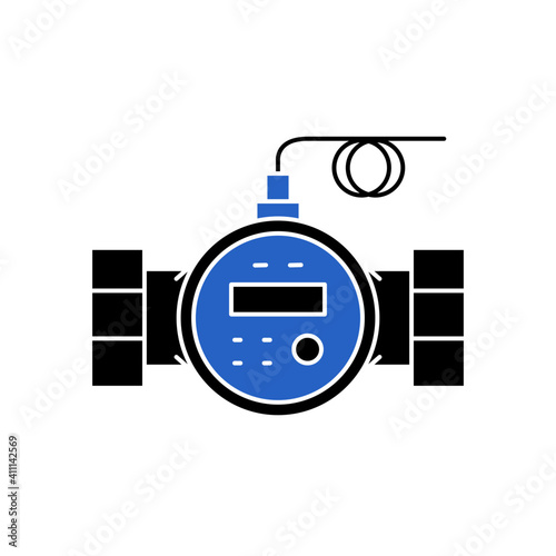 Water flow meter icon