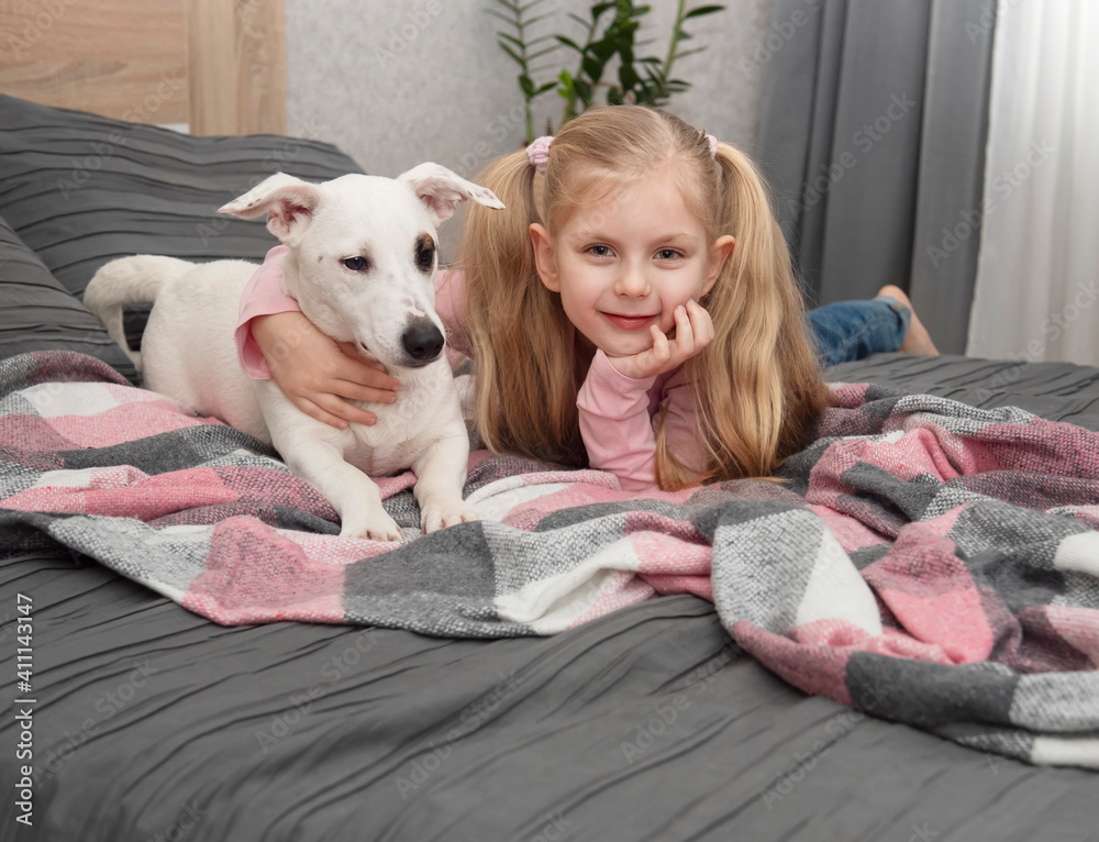 Portrait girl with pet. Portrait girl with pet.