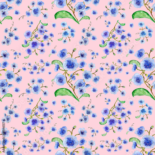 seamless pattern abstracts floral composition