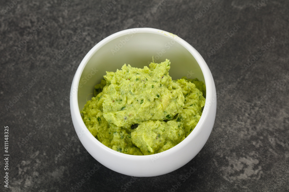 Avocado guacamole sauce with chili pepper Avocado guacamole sauce with chili pepper