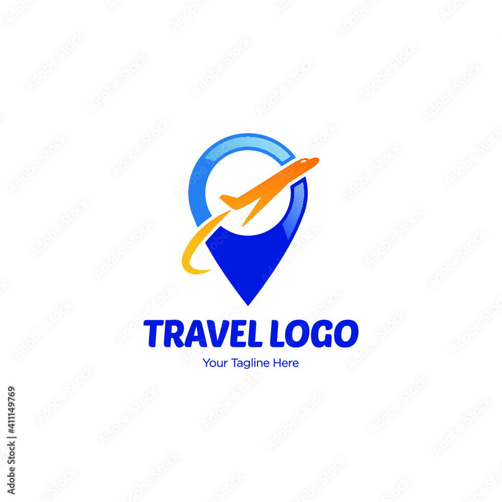 Fototapeta premium Simple Travel logo designs vector, Plane logo template 