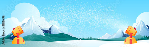 Ski Resort Background