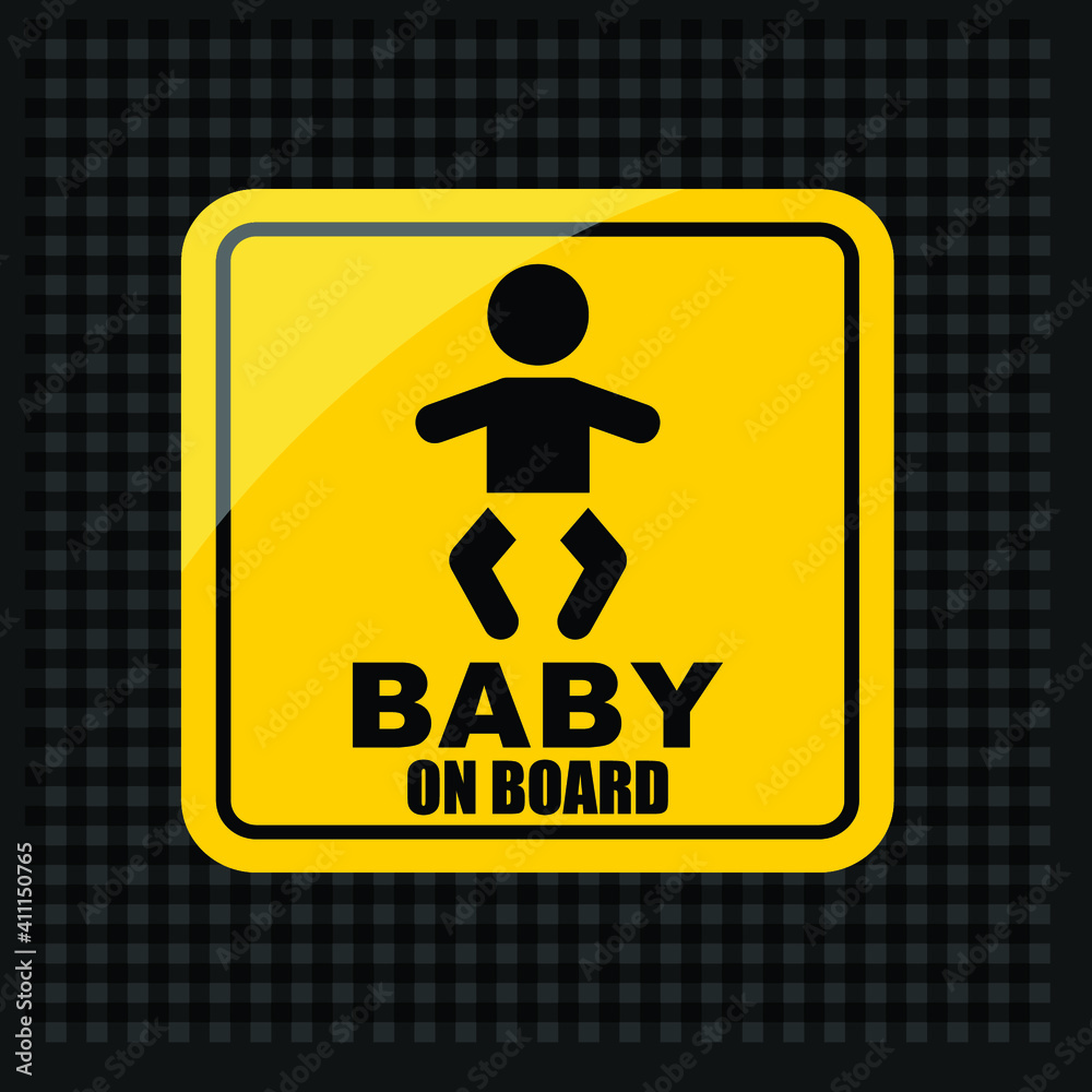Warning, Baby On Board, sticker Warning, Baby On Board, sticker