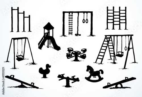 Vector drawing. Playground toy element