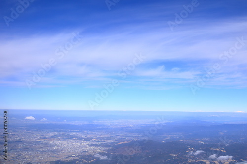 本州上空 日本