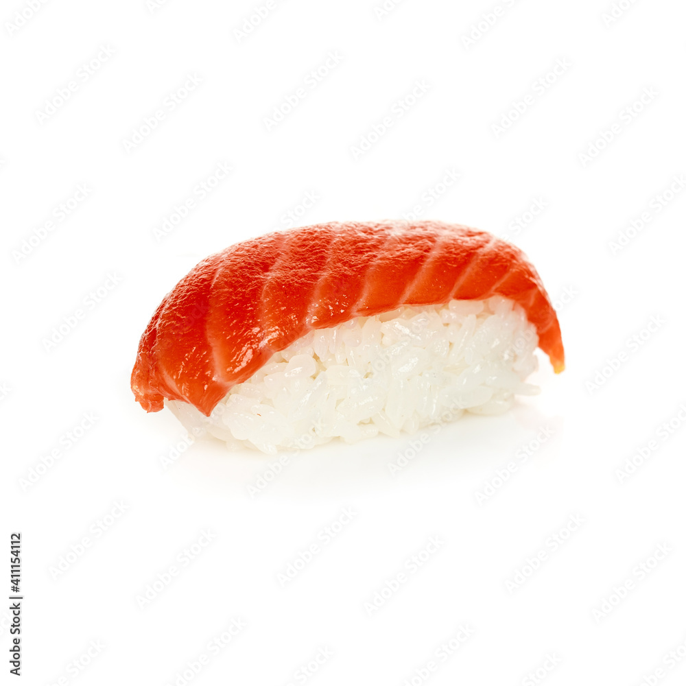 Sushi on white background