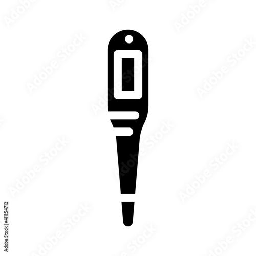 thermometer electronic device glyph icon vector illustration