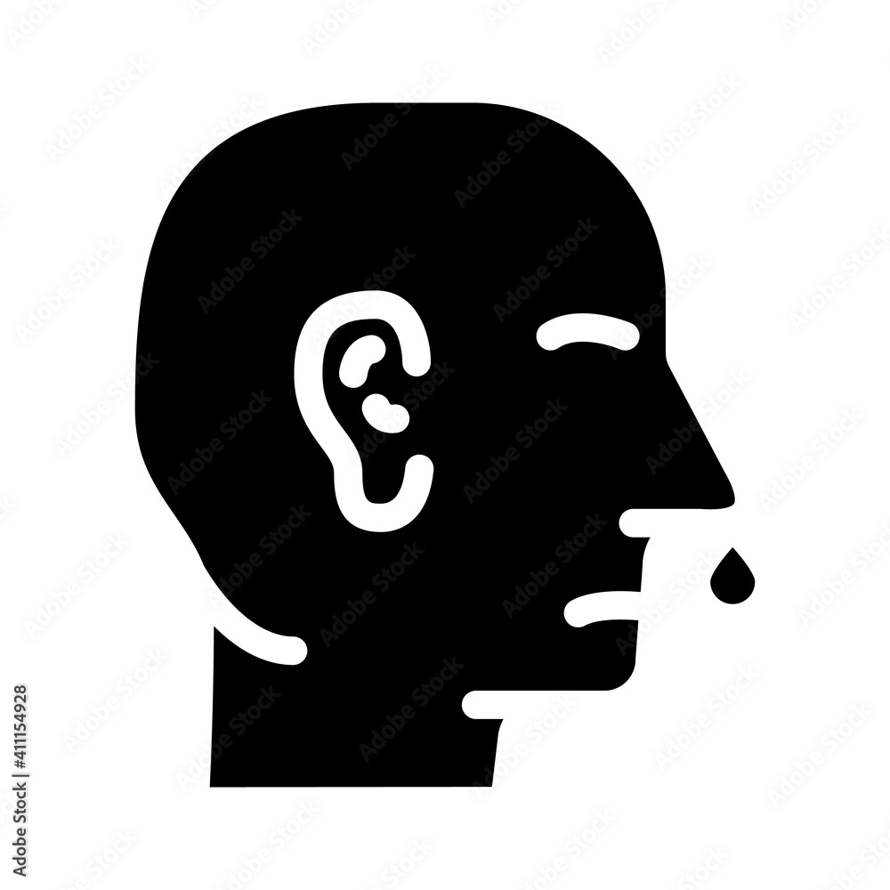 snot nose glyph icon vector illustration flat snot nose glyph icon vector illustration flat