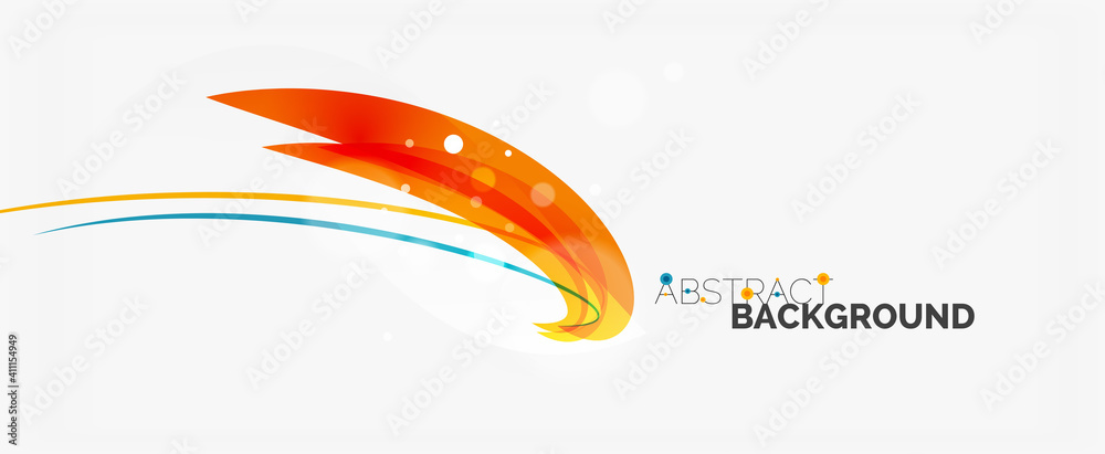 Obraz premium Waves and lines trendy design template for business or technology presentation, internet poster or web brochure cover, wallpaper
