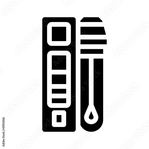test for influenza a and b viruses glyph icon vector illustration