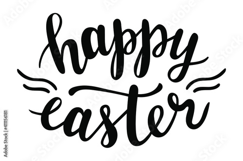 Happy Easter handwritten phrase vector holiday greeting quotes for cards, banners, posters, mug, scrapbooking, pillow case and clothes design. 