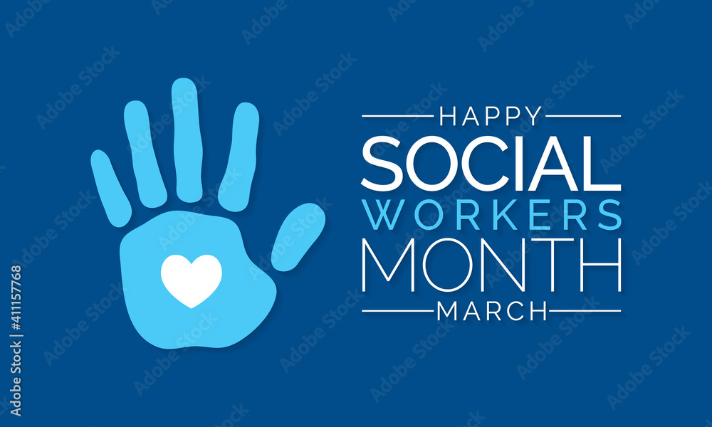 Social workers month occurs each year in March. it is a time to celebrate the great profession of social work. vector illustration. Social workers month occurs each year in March. it is a time to celebrate the great profession of social work. vector illustration.
