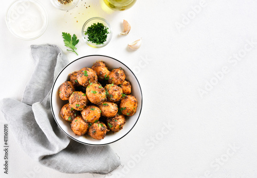 Bombay potatoes in bowl
