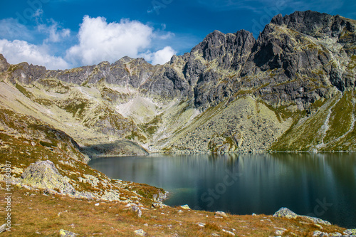 Velke Hincovo Lake in the Tatra mountains in Slovakia in late August