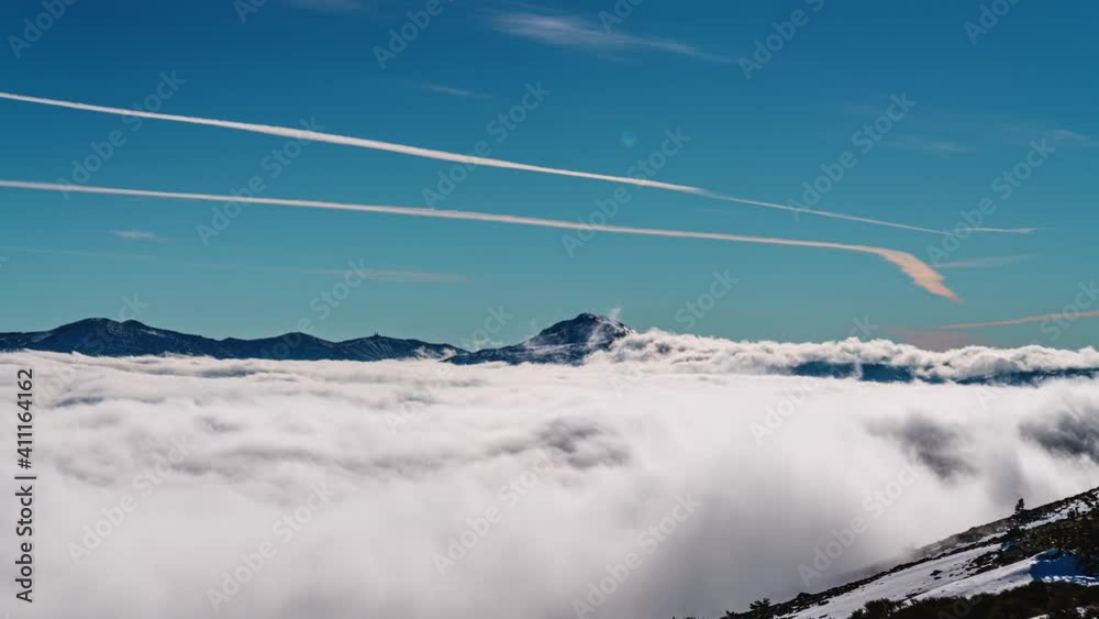 Time lapse  Sierra de Guadarrama en Madrid