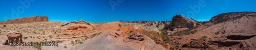 Panrama of Valley of Fire  Fire Wave  Nevada  USA