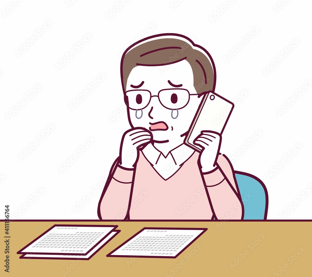 Elderly man in red sweater_D