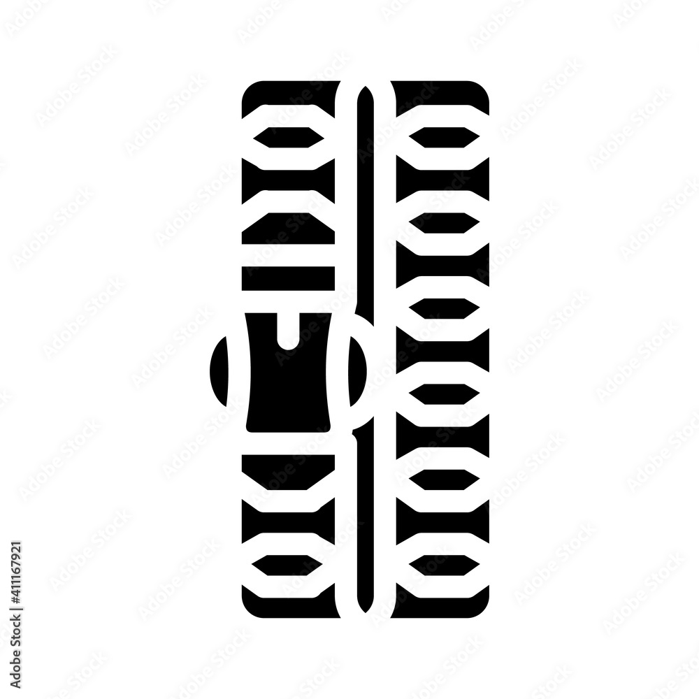 paracord bracelet glyph icon vector illustration flat