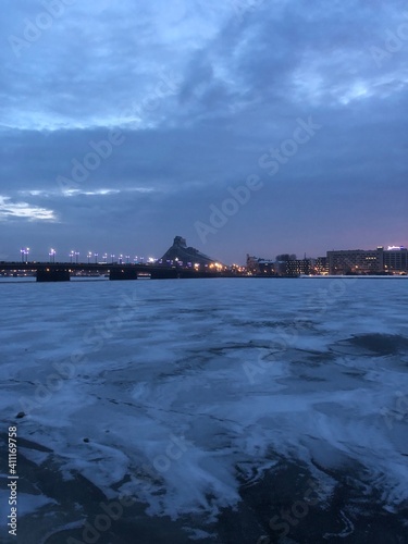 frozen river