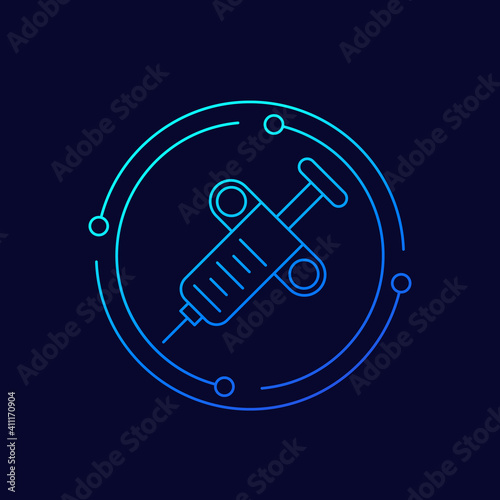 biopsy line icon, vector art