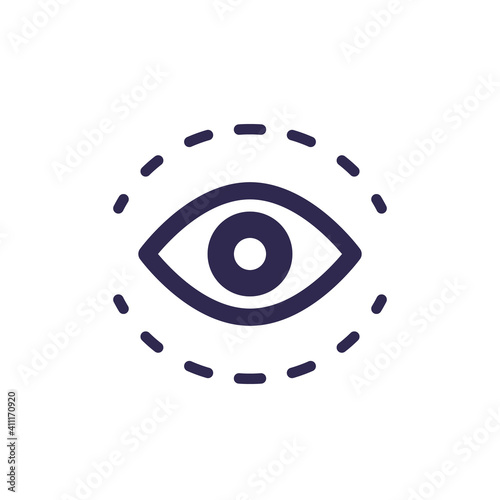 blepharoplasty, plastic surgery icon, vector