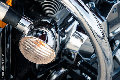 Wallpaper Mural Motorcycle headlight with shiny chrome details Torontodigital.ca