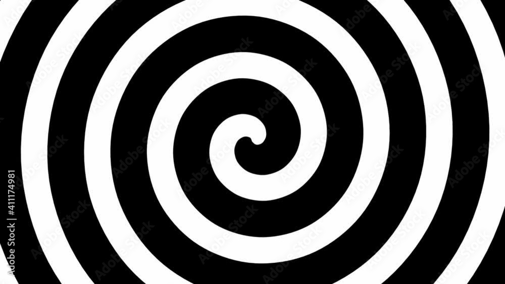 Black and white hypnosis spiral loop HD Black and white hypnosis spiral loop HD