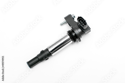 Εκτύπωση καμβά New ignition coil for gasoline engine car isolated on white background