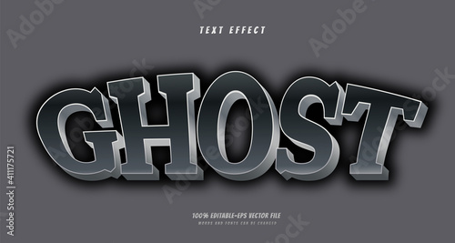 ghost text effect design vector. text effect 100% editable-eps vector file, words and fonts can be changed.