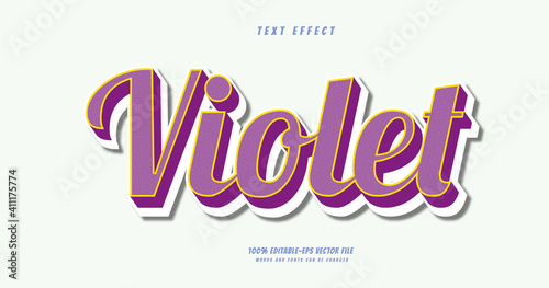 violet text effect design vector. text effect 100% editable-eps vector file, words and fonts can be changed.
