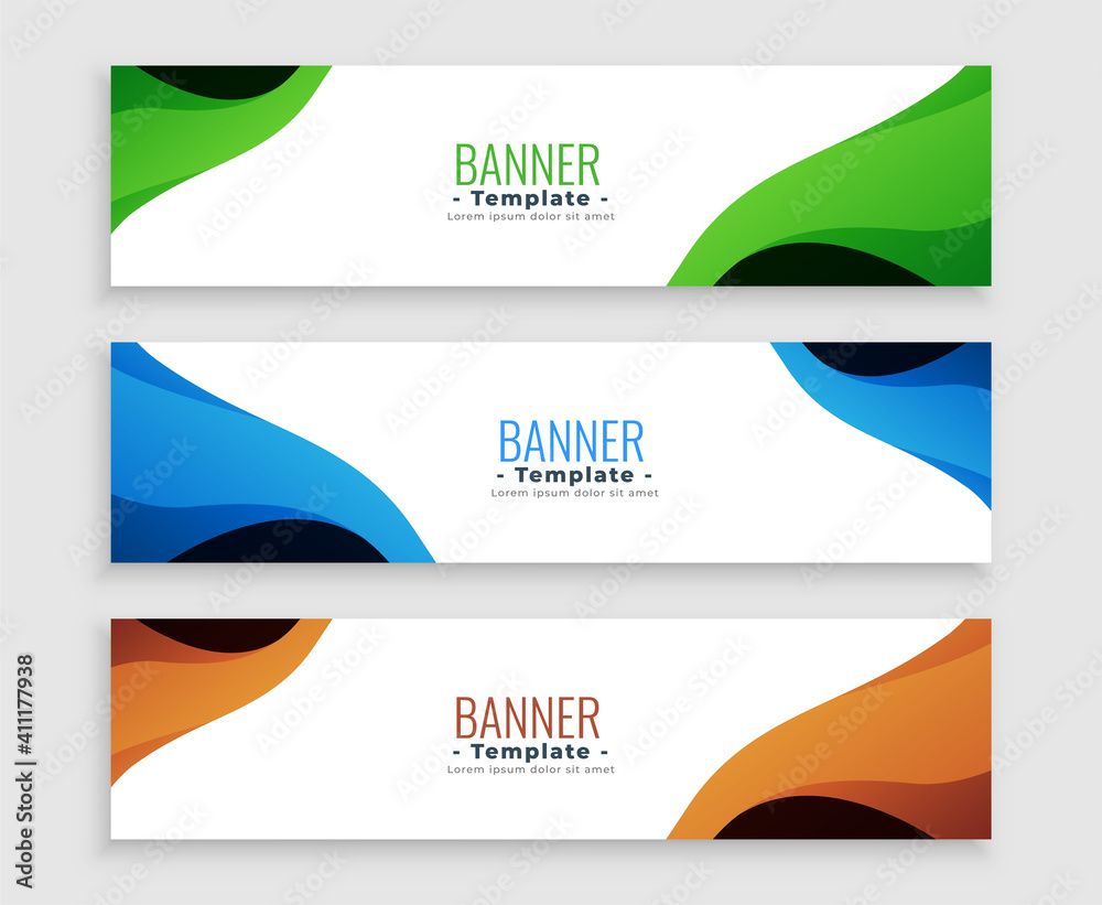 Fototapeta premium web banners business headers template set