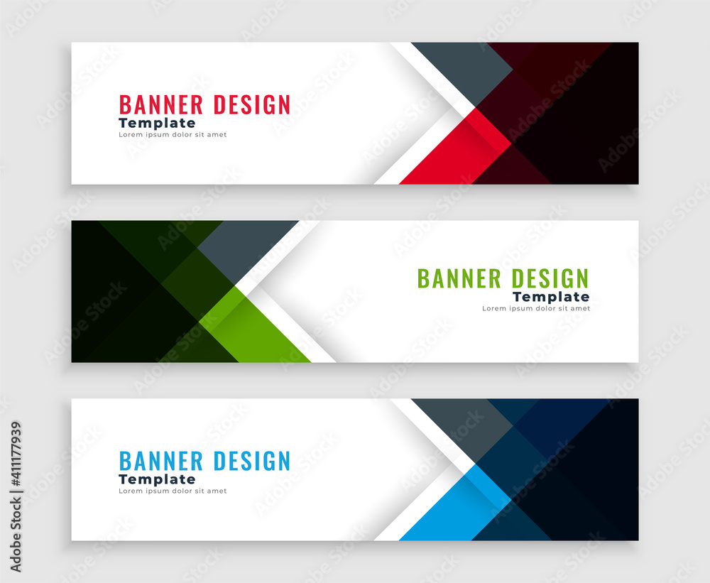 Fototapeta premium geometric web business banners template design