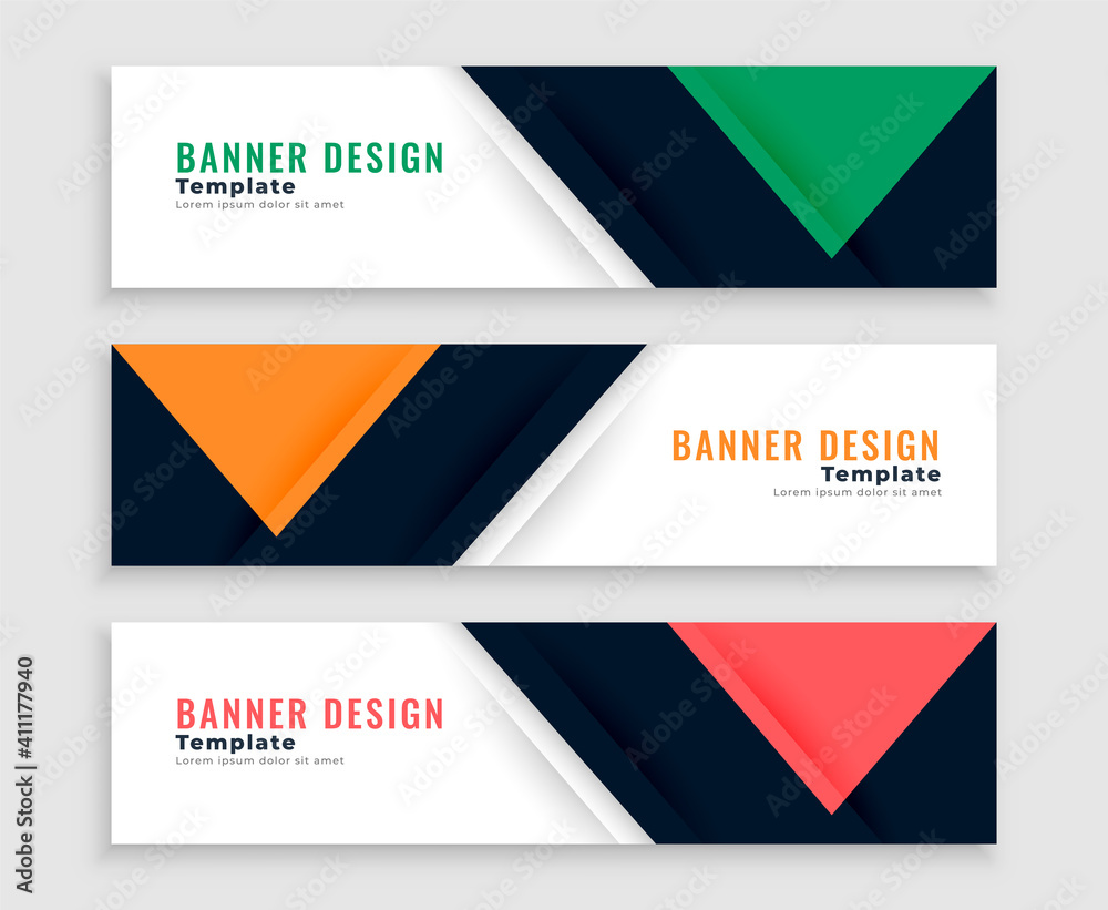 minimal style web business banners template