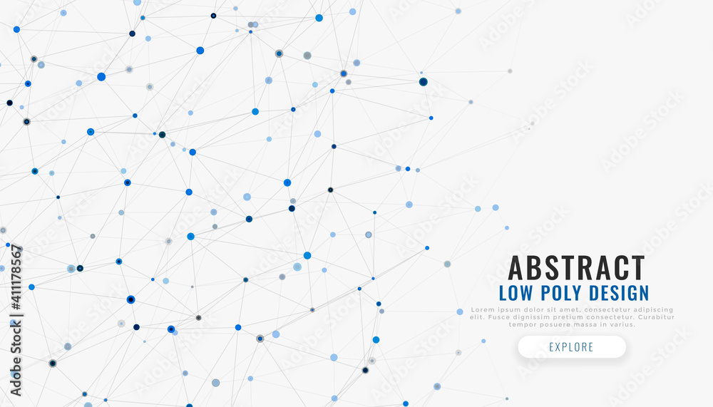 network connection lines and dots tech background