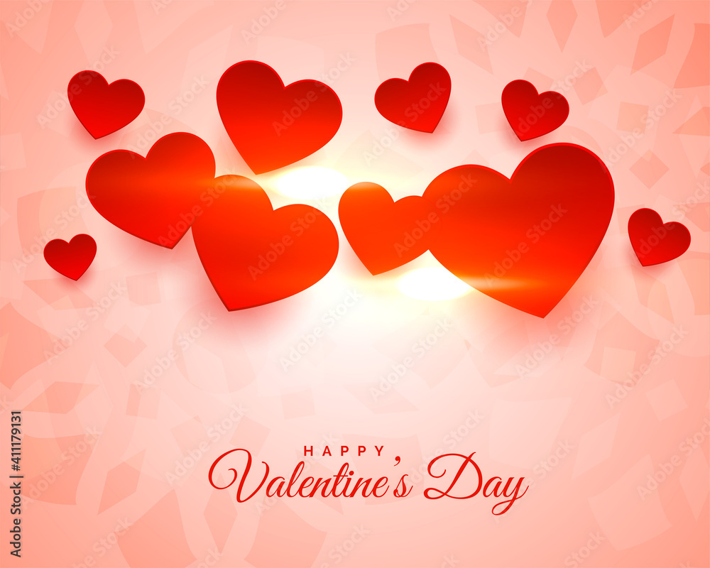 lovely glowing happy valentines day background