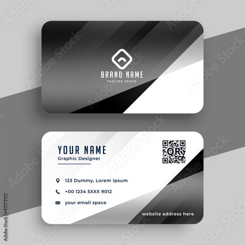 stylish gray or silver business card template
