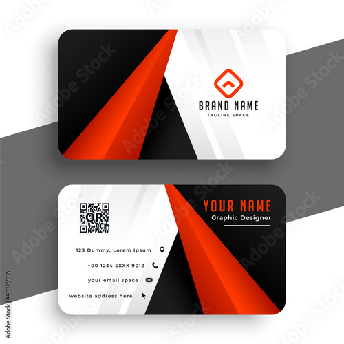 modern red business card for your brand