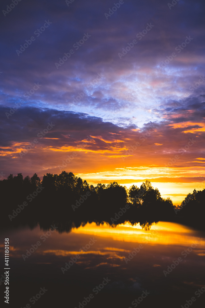 sunset over the sea