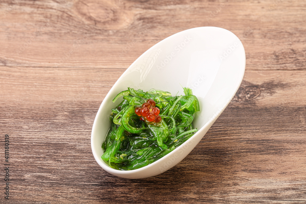 Asian traditional chukka salad in the bowl Asian traditional chukka salad in the bowl