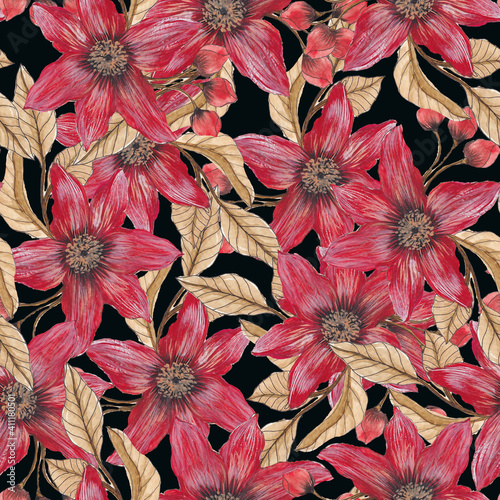 Beautiful seamless floral pattern background.

