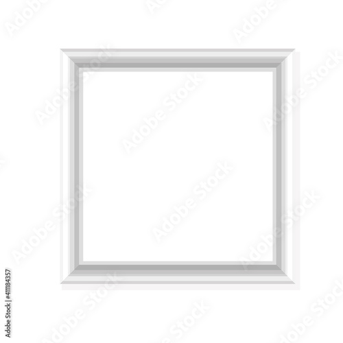 White square frame. Vector illustration