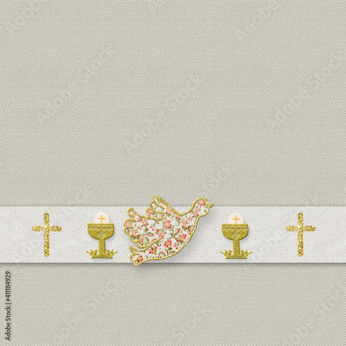 First holy communion vintage background