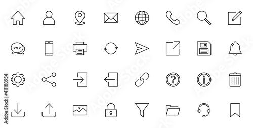Website icon set. for computer, web and mobile apps